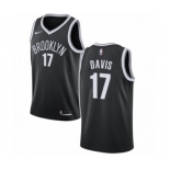 Men's Nike Brooklyn Nets #17 Ed Davis Swingman Black NBA Jersey - Icon Edition