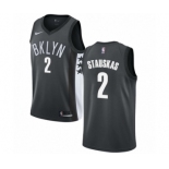 Men's Nike Brooklyn Nets #2 Nik Stauskas Swingman Gray NBA Jersey Statement Edition