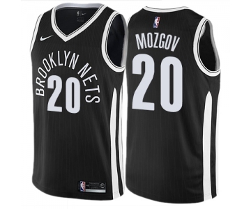 Men's Nike Brooklyn Nets #20 Timofey Mozgov Swingman Black NBA Jersey - City Edition