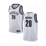 Men's Nike Brooklyn Nets #20 Timofey Mozgov Swingman White NBA Jersey - Association Edition