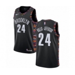 Men's Nike Brooklyn Nets #24 Rondae Hollis-Jefferson Authentic Black NBA Jersey - 2018-19 City Edition