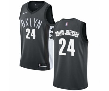 Men's Nike Brooklyn Nets #24 Rondae Hollis-Jefferson Swingman Gray NBA Jersey Statement Edition