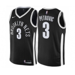 Men's Nike Brooklyn Nets #3 Drazen Petrovic Swingman Black NBA Jersey - City Edition