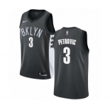 Men's Nike Brooklyn Nets #3 Drazen Petrovic Swingman Gray NBA Jersey Statement Edition