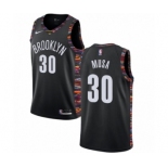 Men's Nike Brooklyn Nets #30 Dzanan Musa Swingman Black NBA Jersey - 2018-19 City Edition