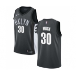 Men's Nike Brooklyn Nets #30 Dzanan Musa Swingman Gray NBA Jersey Statement Edition