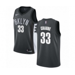 Men's Nike Brooklyn Nets #33 Allen Crabbe Swingman Gray NBA Jersey Statement Edition