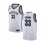 Men's Nike Brooklyn Nets #33 Allen Crabbe Swingman White NBA Jersey - Association Edition