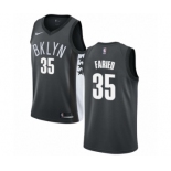 Men's Nike Brooklyn Nets #35 Kenneth Faried Authentic Gray NBA Jersey Statement Edition