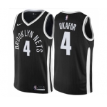 Men's Nike Brooklyn Nets #4 Jahlil Okafor Swingman Black NBA Jersey - City Edition