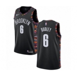 Men's Nike Brooklyn Nets #6 Jared Dudley Authentic Black NBA Jersey - 2018-19 City Edition