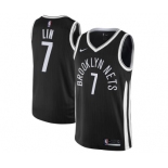 Men's Nike Brooklyn Nets #7 Jeremy Lin Swingman Black NBA Jersey - City Edition