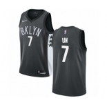 Men's Nike Brooklyn Nets #7 Jeremy Lin Swingman Gray NBA Jersey Statement Edition