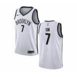 Men's Nike Brooklyn Nets #7 Jeremy Lin Swingman White NBA Jersey - Association Edition