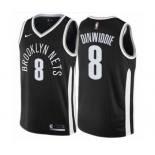 Men's Nike Brooklyn Nets #8 Spencer Dinwiddie Authentic Black NBA Jersey - City Edition