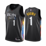 Nike Brooklyn Nets #1 Bruce Brown Black NBA Swingman 2020-21 City Edition Jersey