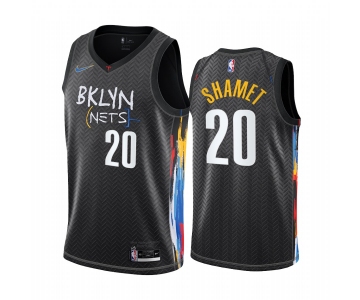 Nike Brooklyn Nets #20 Landry Shamet Black NBA Swingman 2020-21 City Edition Jersey