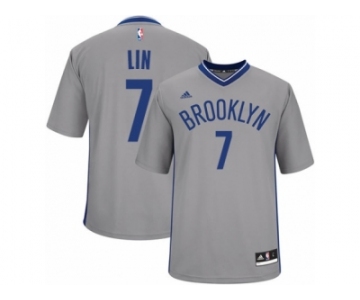 Women Adidas Brooklyn Nets #7 Jeremy Lin Swingman Gray Alternate NBA Jersey