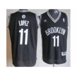 nba Brooklyn Nets #11 Brook Lopez Black Jersey(Revolution 30 Swingman)