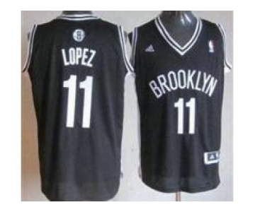 nba Brooklyn Nets #11 Brook Lopez Black Jersey(Revolution 30 Swingman)