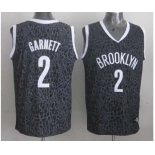 nba brooklyn nets #2 garnett black leopard print[2014 new]