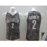 nba brooklyn nets #2 garnett black leopard print[signature]