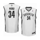 nba brooklyn nets #34 pierce white[revolution 30 swingman]