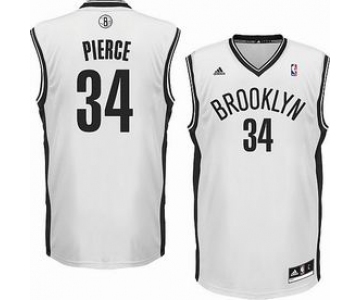 nba brooklyn nets #34 pierce white[revolution 30 swingman]