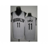 nba new jersey nets #11 brook lopez white