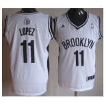 nba new jersey nets #11 brook lopez white[revolution 30 swingman]