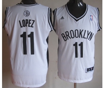 nba new jersey nets #11 brook lopez white[revolution 30 swingman]