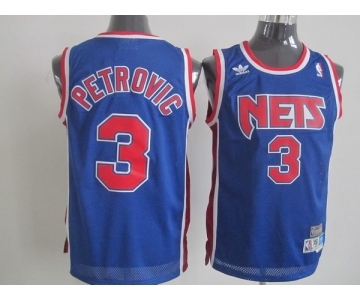 nba new jersey nets #3 petrovic blue