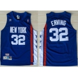 nba new jersey nets #32 julius erving blue[aba hardwood classic swingman]