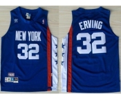 nba new jersey nets #32 julius erving blue[aba hardwood classic swingman]