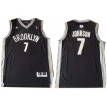 nba new jersey nets #7 joe johnsonblack black[revolution 30 swingman]