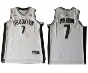 nba new jersey nets #7 joe johnsonblack white[revolution 30 swingman]