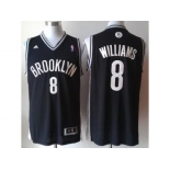 nba new jersey nets #8 deron williams black white[revolution 30 swingman]