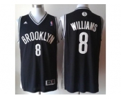 nba new jersey nets #8 deron williams black white[revolution 30 swingman]