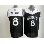 nba new jersey nets #8 williams white-black