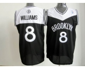 nba new jersey nets #8 williams white-black