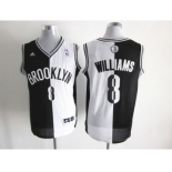 nba new jersey nets #8 williams white-black[strip][revolution 30 swingman]