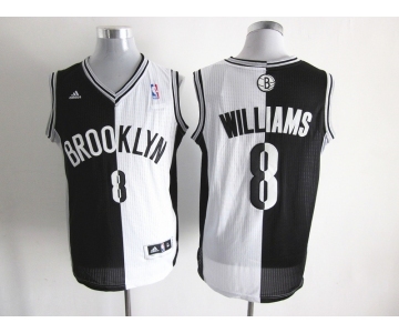 nba new jersey nets #8 williams white-black[strip][revolution 30 swingman]