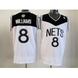 nba new jersey nets #8 williams white