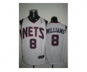 nba new jersey nets #8 williams white