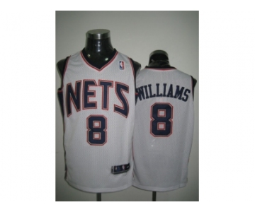 nba new jersey nets #8 williams white