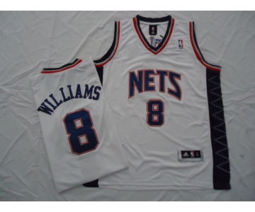 nba new jersey nets #8 williams white[revolution 30]