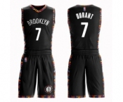 Women's Brooklyn Nets #7 Kevin Durant Swingman Black Basketball Suit Jersey - City Edition