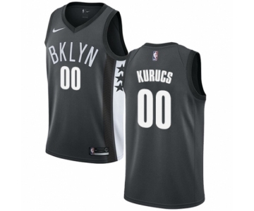 Women's Nike Brooklyn Nets #00 Rodions Kurucs Authentic Gray NBA Jersey Statement Edition