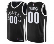 Women's Nike Brooklyn Nets #00 Rodions Kurucs Swingman Black NBA Jersey - City Edition