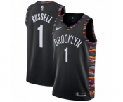 Women's Nike Brooklyn Nets #1 D'Angelo Russell Swingman Black NBA Jersey - 2018-19 City Edition